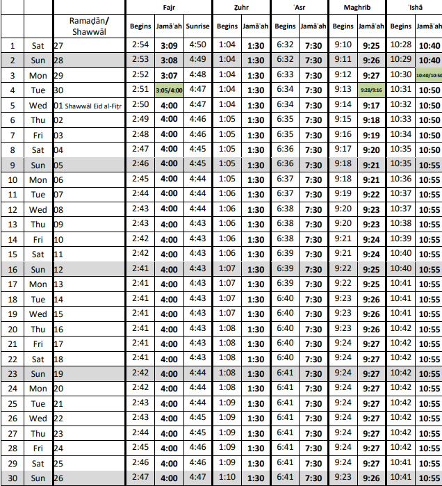 JJME.ORG | PRAYER TIMES